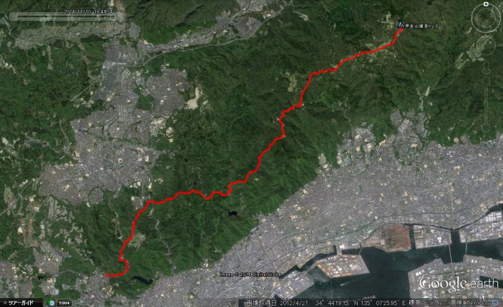 六甲全山縦走トレ２ 鵯越駅～菊水山～鍋蓋山～市ヶ原～摩耶山～三国が池～ゴルフ場～ガーデンテラス（約１５キロ）